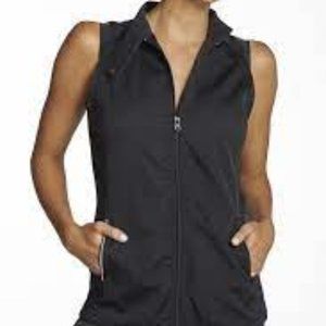 Fabletics black zip up Vail sleeveless vest